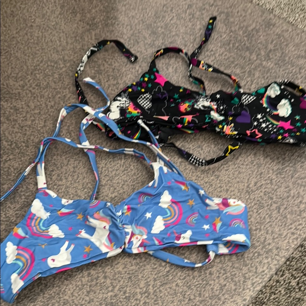 Colorful Patterned Bikini Tops